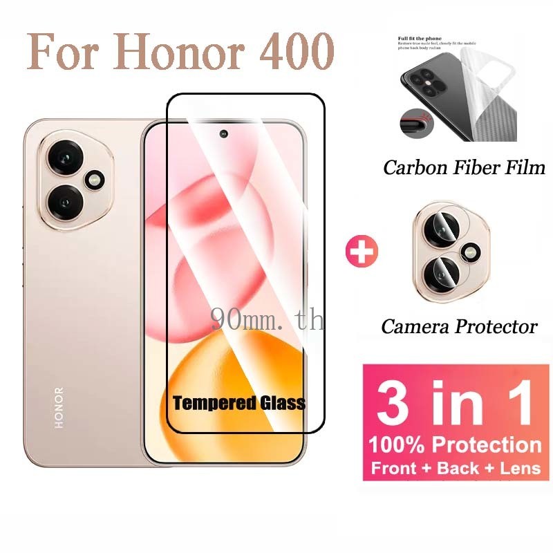 ฟิล์มกระจกนิรภัยสำหรับ Honor 400 Pro Lite 300 200 90 X9C Smart GT Lite X8C X8 X8a X8b X7 X7a X7b X7c X6 X6a X6b 4G 5G ฟิล์มกันรอยกล้อง  ฟิล์มหลัง