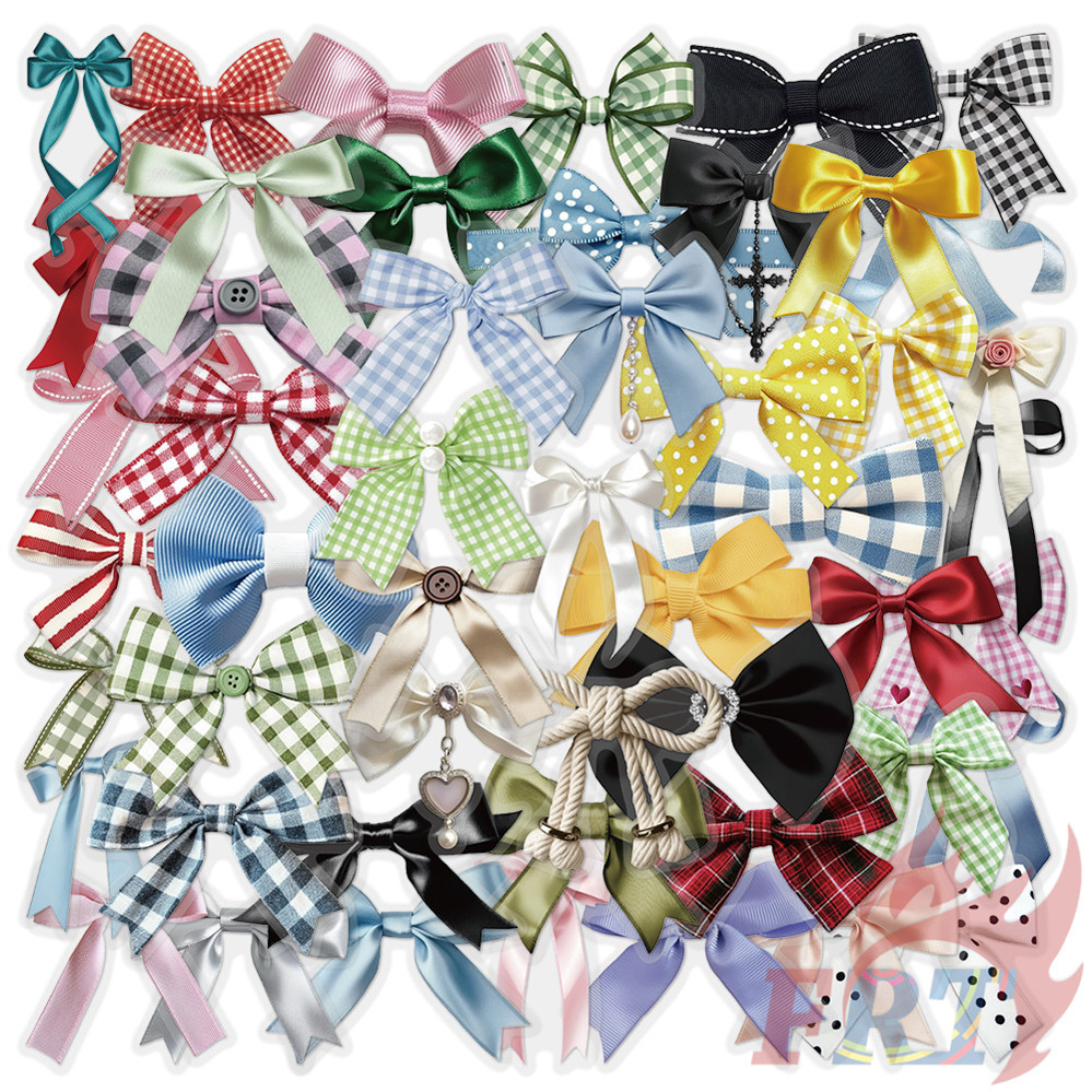 ❉ 3D Colourful Bowknot Art Series 01 สติ๊กเกอร์ PET ❉ 50 ชิ้น/เซ็ตแฟชั่น DIY สติ๊กเกอร์กันน้ํา Doodle สติ๊กเกอร์