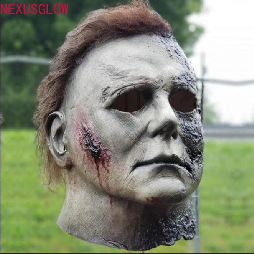 NEXUSGLOW หน้ากาก Michael Myers, หน้ากากนักฆ่าที่สมจริงที่สร้างสรรค์, ปาร์ตี้หน้ากากฮาโลวีนยางสยองขว
