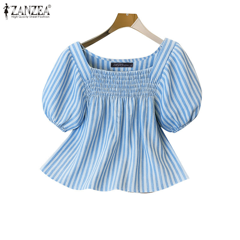 ZANZEA เสื้อเบลาส์ทรงเกาหลีสำหรับผู้หญิง