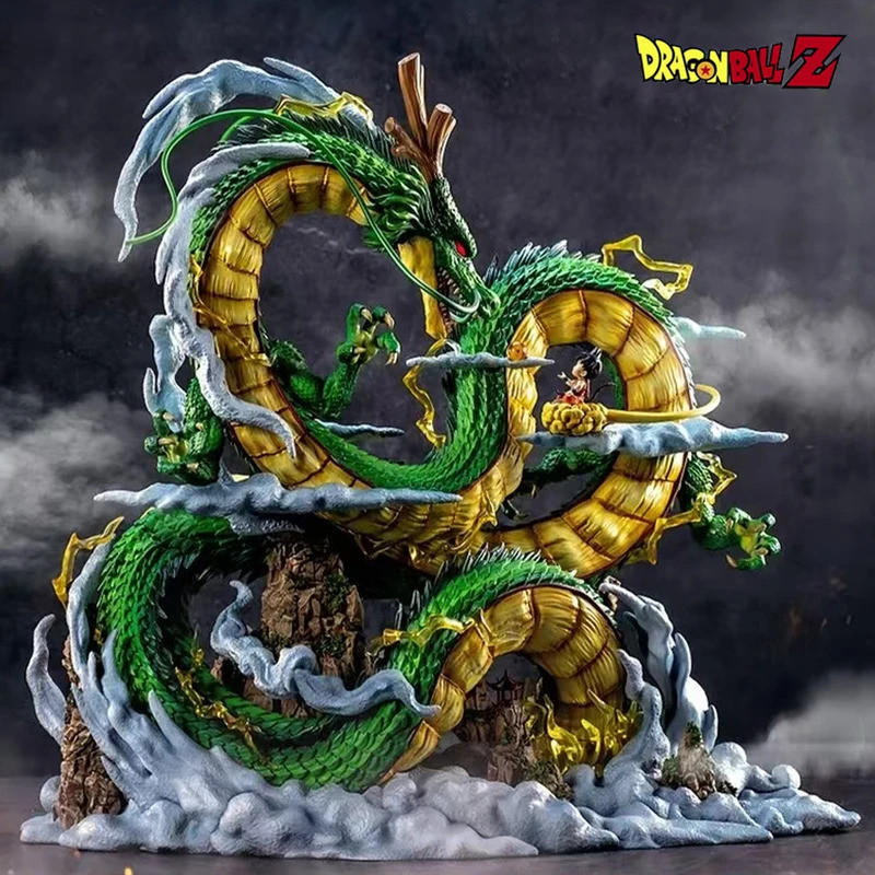 Goku Figure Dragon Ball Shenron Anime Figura Goku And Shenron Action Figure 22cm Pvc Statue Collecti