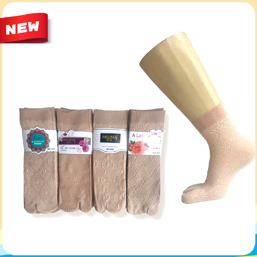 ถุงเท้าผู้หญิง Boutique Nels มุสลิมนิ้วหัวแม่มือ 12O6-401 2 นิ้ว รุ่นเกาหลี Cool