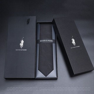 ผูกเนคไทสำหรับผู้ชาย งานธุรกิจทางการ สีแดงดำ นักเรียน งานแต่…