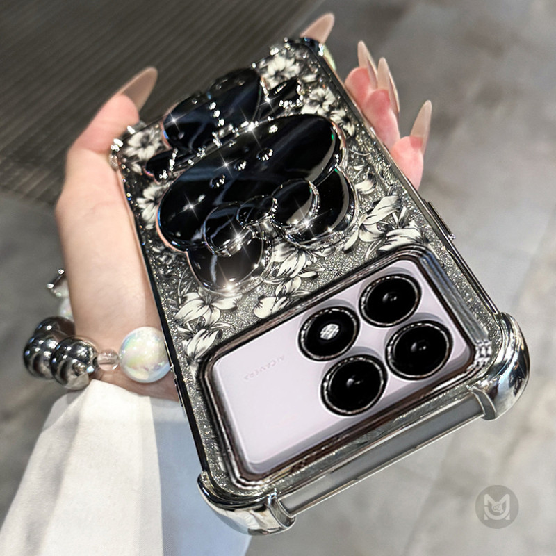 ปลอกสําหรับ Xiaomi Poco X7 X6 X5 X3 F7 Pro X3NFC F5 M6 C75 กระต่ายน่ารักกระจกแต่งหน้ากันกระแทกเคสโทรศัพท์พร้อมสายคล้อง - รูปที่ 5