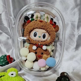 พร้อมส่ง🔥ลาบูบู รุ่นที่ 3 กระเป๋าเก็บตุ๊กตา กล่องเก็บตุ๊กตากลางแจ้ง กล่องเก็บตุ๊กตา PVC ใส กันฝุ่น สําหรับห้อยตุ๊กตา