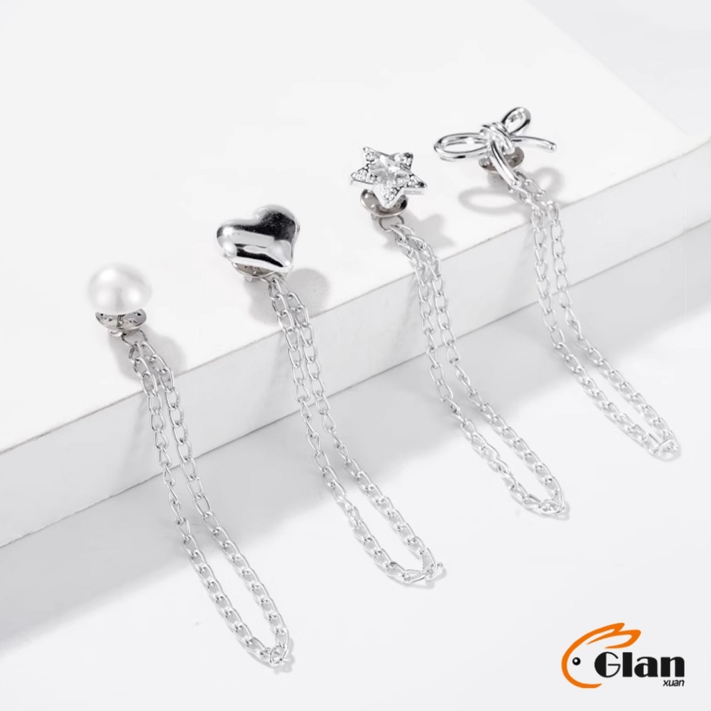 Glanxuan 1 ชิ้น คลิปเข็มกลัดติดแขนเสื้อ ยึดขากางเกง ในการยึดติดแบบหมุดเข็ม shortening buckle