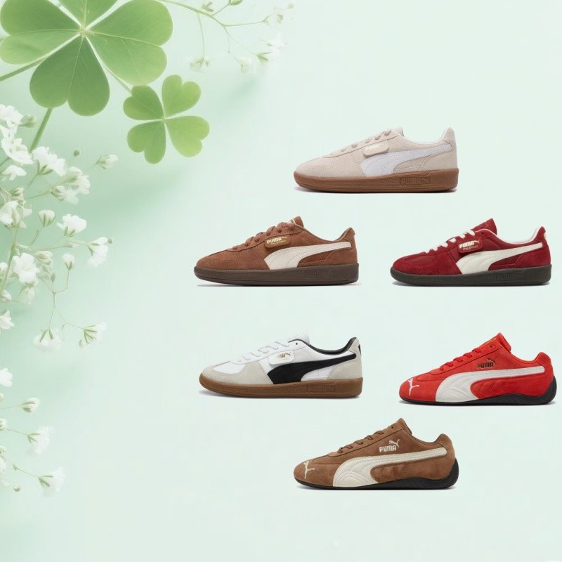 🔥พรีออเดอร์🔥💯🍡 PUMA Palermo    รองเท้าผู้ชายและผู้หญิงแท้ รองเท้าผ้าใบแฟชั่น Unisex