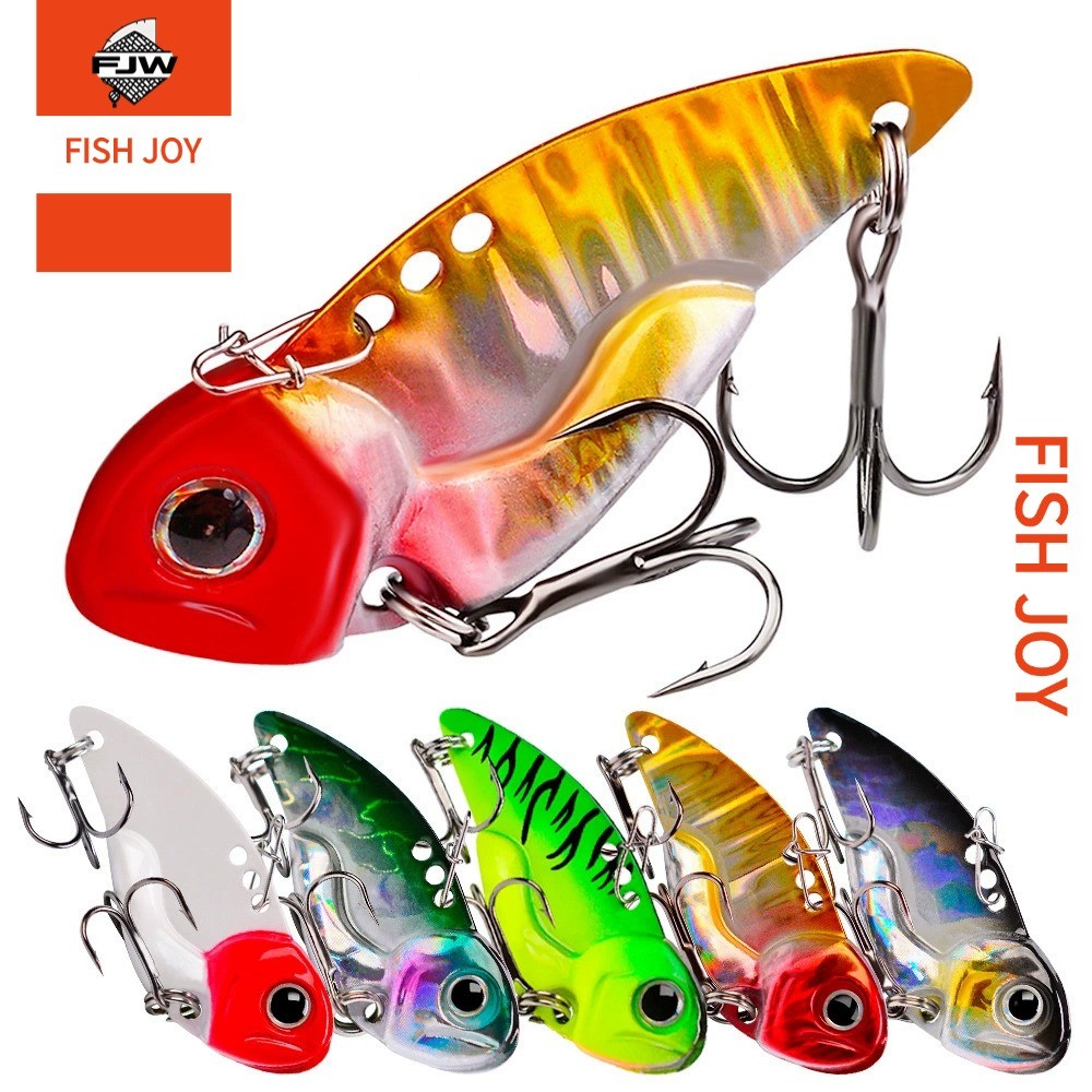 F81 ตกปลา ปลาปลอม เหยื่อเรืองแสง 3D ตาปลา สีสันสดใส ​เหยื่อ VIB ลื่นเร็ว