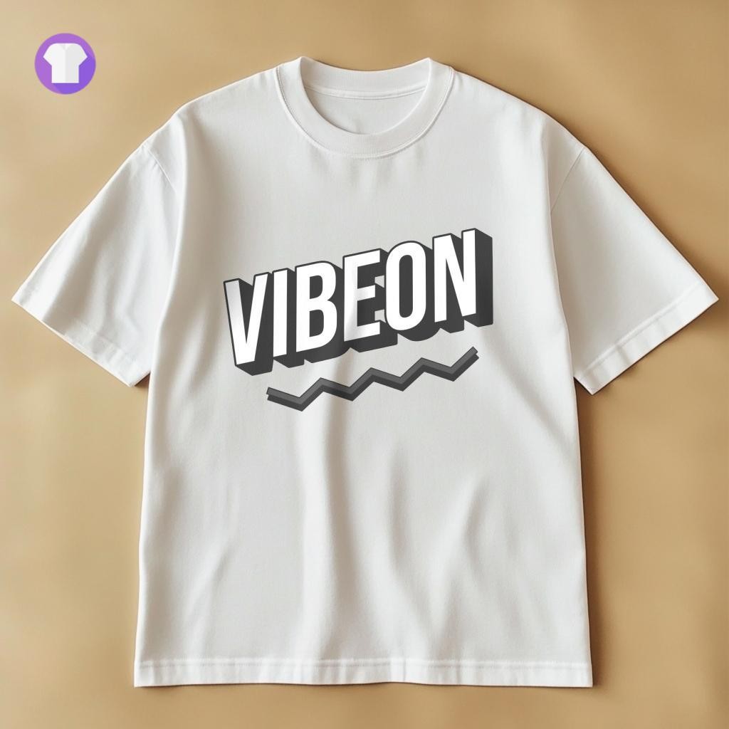 เสื้อยืด Vibeon คอตตอนแท้ คอกลมหนานุ่ม ไม่ย้วย ใส่ชิคได้ทุกสไตล์