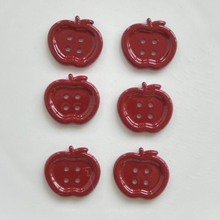 [Koo Ka]♥สไตล์ใหม่เบอร์กันดีแอปเปิ้ลปุ่มอุปกรณ์เสริม ทําเอง …