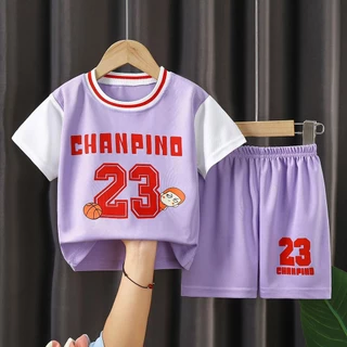 เสื้อกีฬาเด็ก ชุดขาสั้น ชุดกีฬา เนื้อผ้าใส่สบาย เหมาะสำกรับเด็กโต ใส่ได้ทั้งผู้ชายและผู้หญิง เหมาะสำหรับอายุ2-10ปีDA-A02