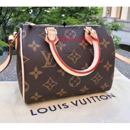 LV NANO SPEEDY Presbyopia Mini Crossbody Bag กระเป๋าบอสตันอเนกประสงค์ รุ่น M61252 ราคาพิเศษ