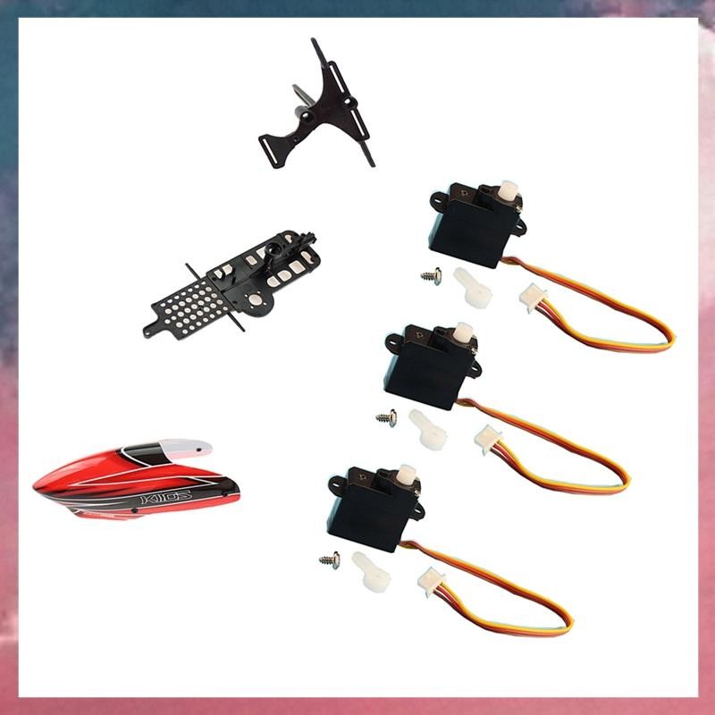 1 ชุด XK K110 อัพเกรด K110S Canopy Servo กรอบหลักและแผ่นเซอร์โวสําหรับ XK K110 K110S RC เฮลิคอปเตอร์
