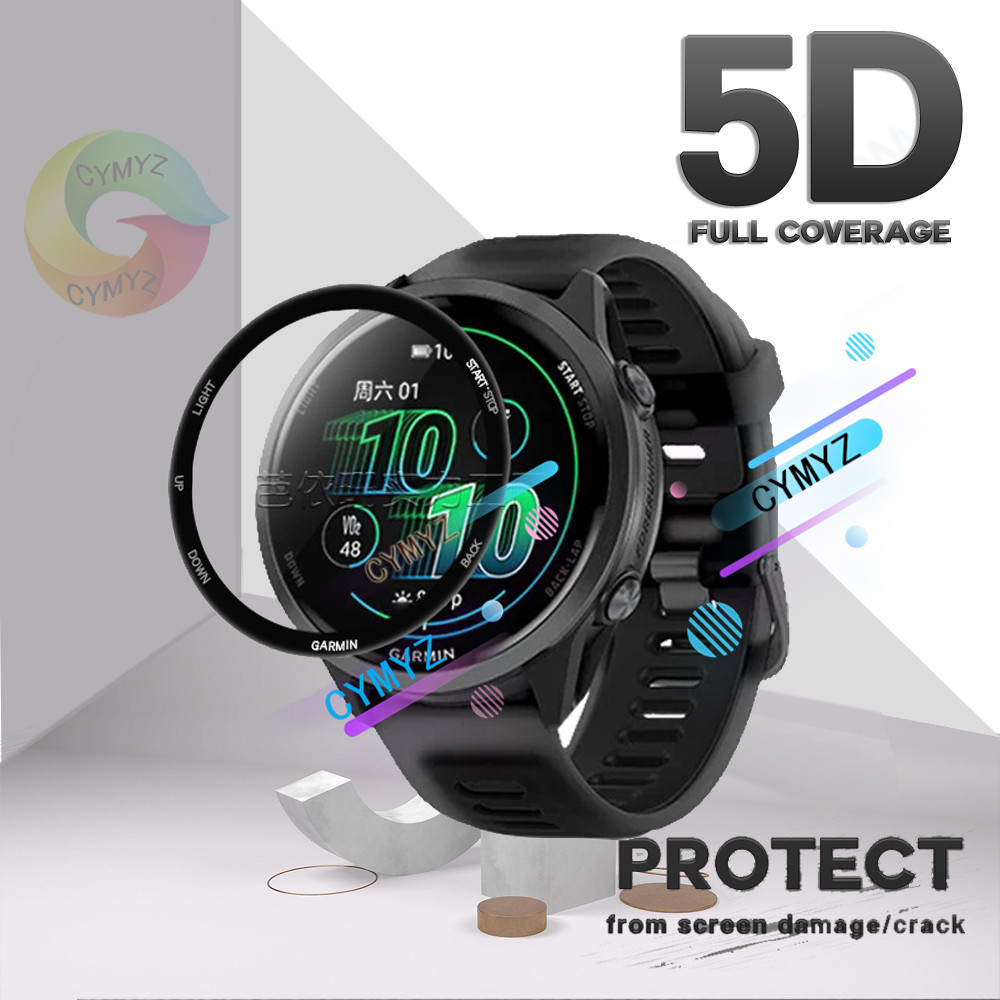 Garmin Forerunner 970 570 ฟิล์ม HD โค้งฟิล์มป้องกันแบบเต็มหน้าจอ Garmin Forerunner 970 570 ฟิล์มกันร