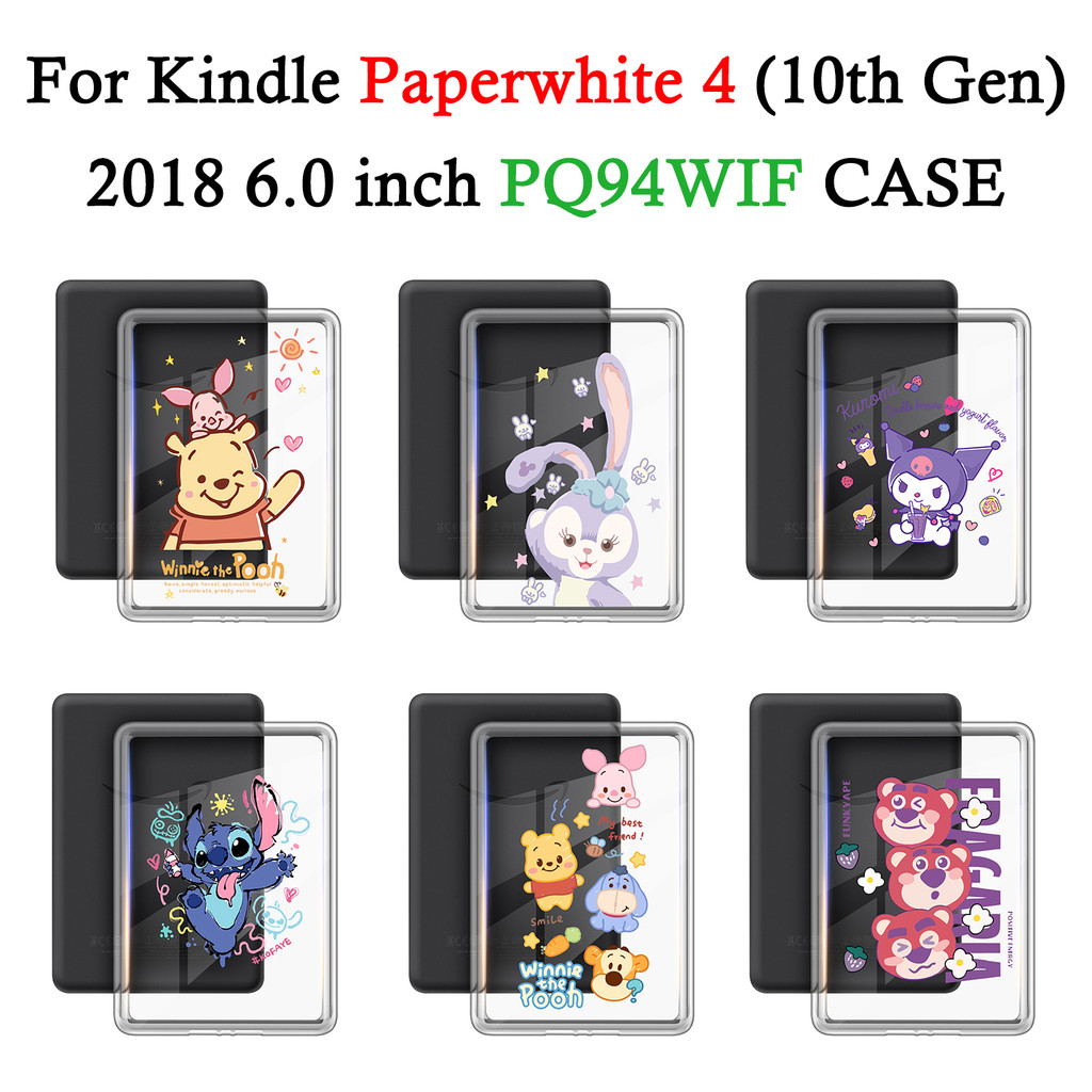 สําหรับ Kindle Paperwhite 4 (10th Gen) 2018 6.0 นิ้ว PQ94WIF โปร่งใส DIY Drop-proof E-Book Case