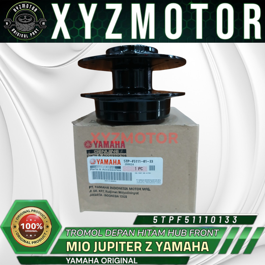 สีดําด้านหน้า DRUM FRONT HUB MIO JUPITER Z YAMAHA 5TP-F5111-01-33