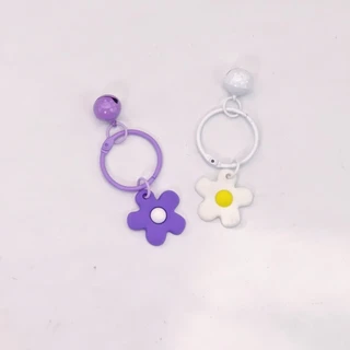 สร้างสรรค์สดดอกไม้ที่มีสีสันระฆังพวงกุญแจวันหยุด มาการอง ของขวัญเล็กๆพวงกุญแจแหวนกระเป๋าเครื่องประดับ ทําเอง จี้