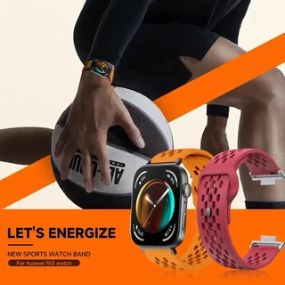 สายซิลิโคนสําหรับ Huawei Watch Fit 5/5 Pro/Fit 4/4 Pro/Fit 3 ระบายอากาศ อุปกรณ์เสริม