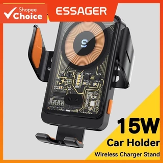 Essager 15W Wireless Charger ที่วางโทรศัพท์ในรถยนต์ปิดอัตโนมัติ CP Holder Dashboard Mount