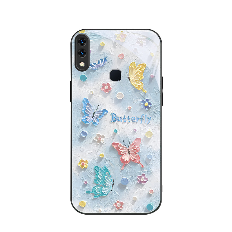 สําหรับ Vivo V11i& Vivo Z3& Vivo Z3i , ภาพวาดสีน้ํามันผีเสื้อ, บุคลิกภาพอินเทรนด์, เคสป้องกันโทรศัพท