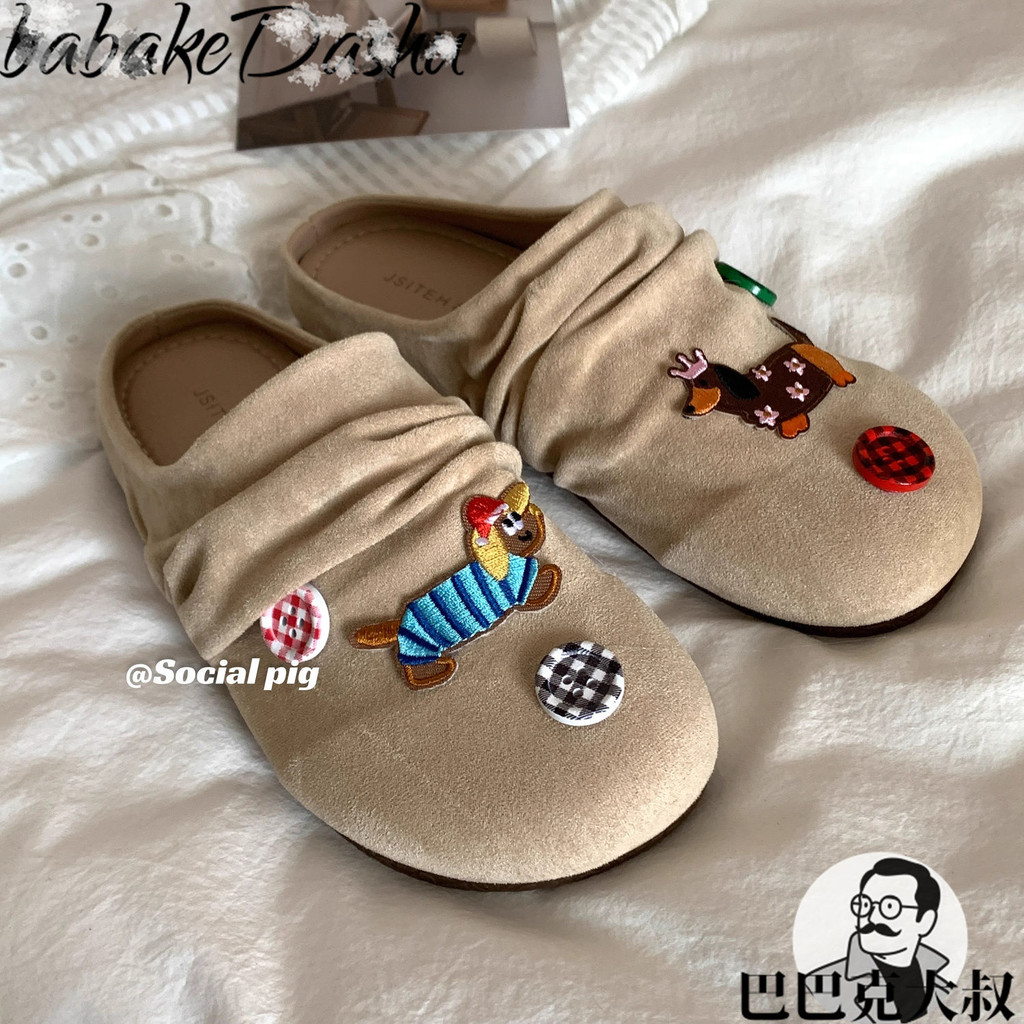 รองเท้าสลิปออน พื้นหนานุ่ม สไตล์ย้อนยุค กันลื่น น้ำหนักเบา