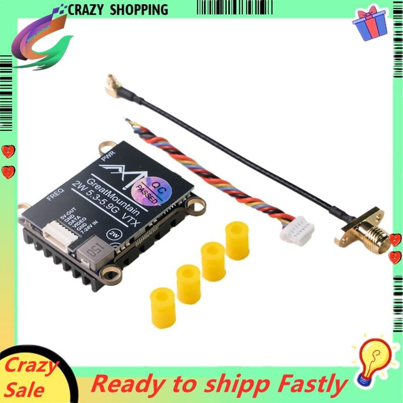 Beacon 5.8G 2W VTX พลังงานสูง FPV Audio เครื่องส่งสัญญาณวิดีโอ TBS Protocol 30.5x 30.5 มม.สําหรับ FP