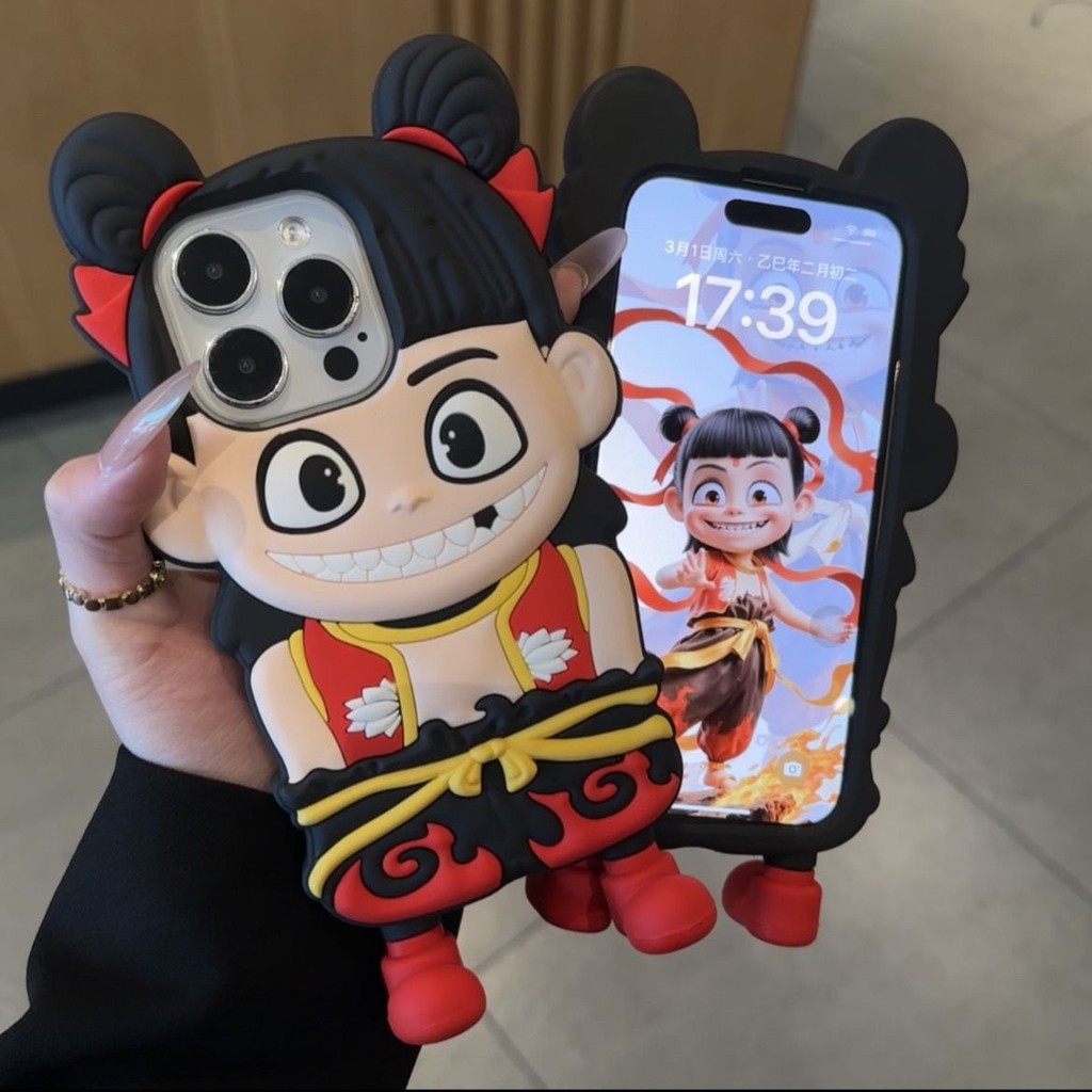 เหมาะสําหรับ ihone16pro apple15plus เคสโทรศัพท์มือถือซิลิโคน 14/13/12Magic Child Nezha เข้ากันได้กับ