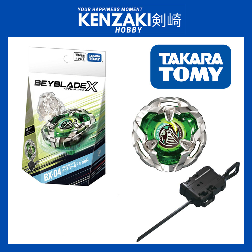 TAKARA TOMY BEYBLADE BX-04 STARTER KNIGHT SHIELD 3-80N