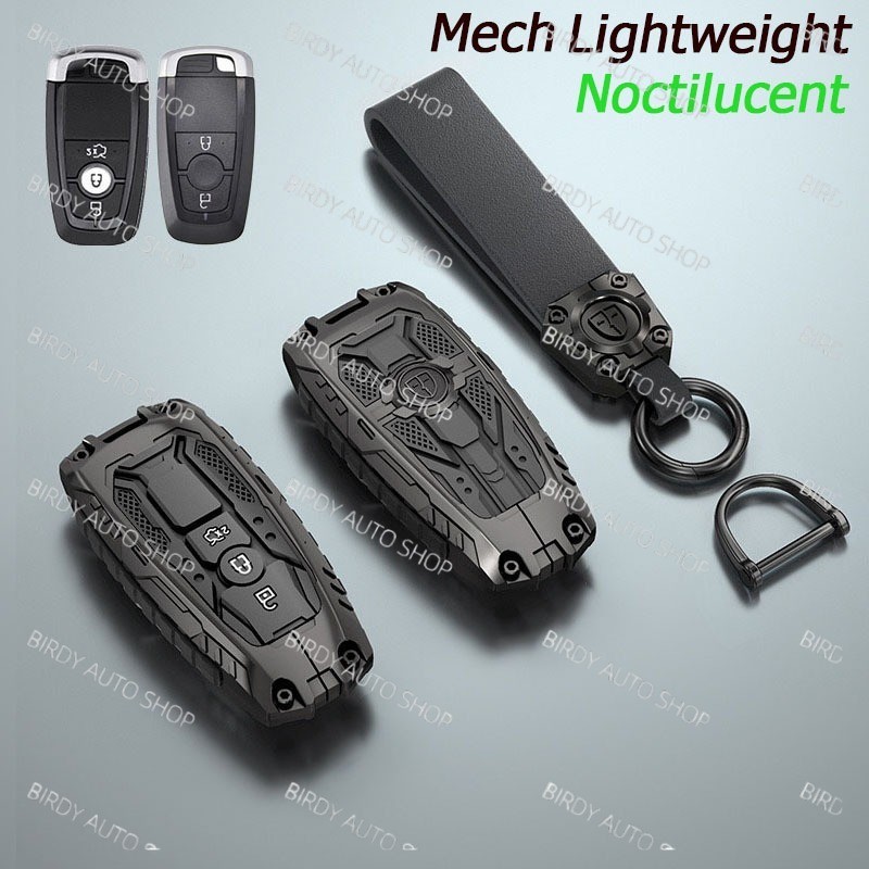 BIRDY Ford Everest 2022 2023 Ranger 2022 Everest 2022 2023 Wildtrack Remote Zinc Alloy Heavy Armor Hard Case + Night glow Car Key Cover