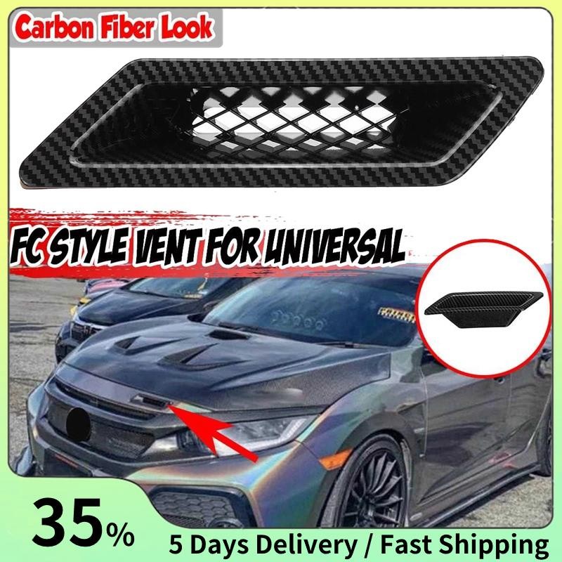 คาร์บอนไฟเบอร์ Universal รถกันชนหน้า Vent Air Out ตกแต่งสําหรับ Honda Civic Audi-A4 B8 Golf BMW-E90 