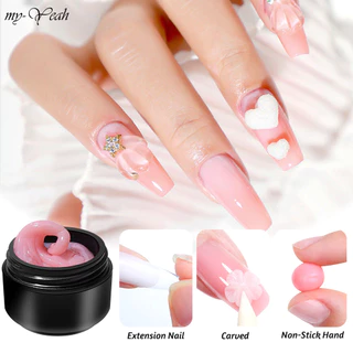Myyeah 60g Non-stick UV เจล Solid Sculpture Extension เจลเล็บปลอมเคล็ดลับเล็บเจลเคล็ดลับ Builder gel