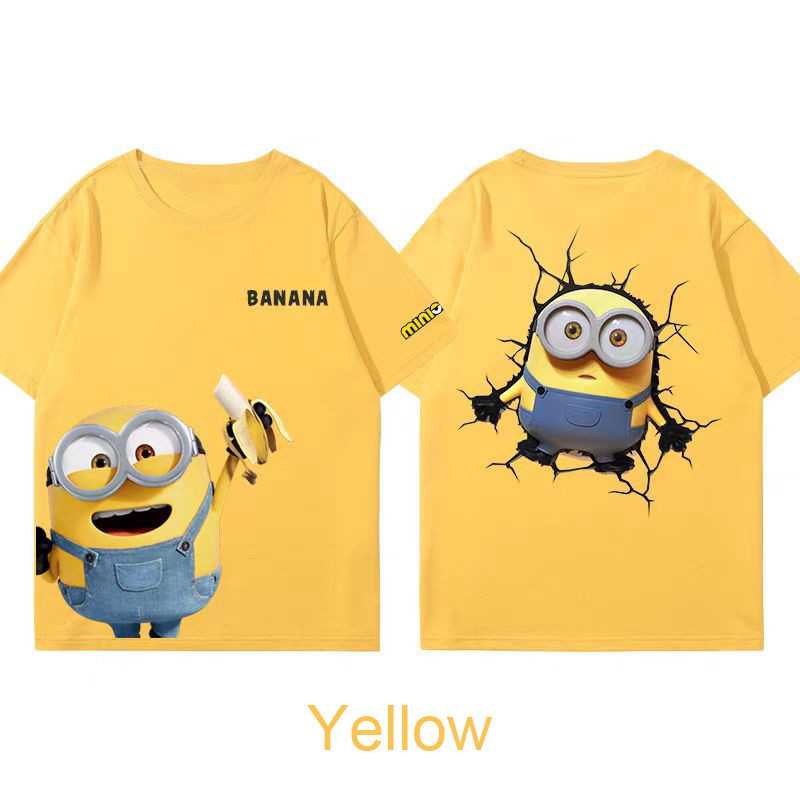 เสื้อยืดมินเนี่ยนสำหรับครอบครัวและปาร์ตี้ ชุดพ่อแม่ลูก ใส่สบาย นุ่ม อ่อนโยนต่อผิว เหมาะกับทุกคน