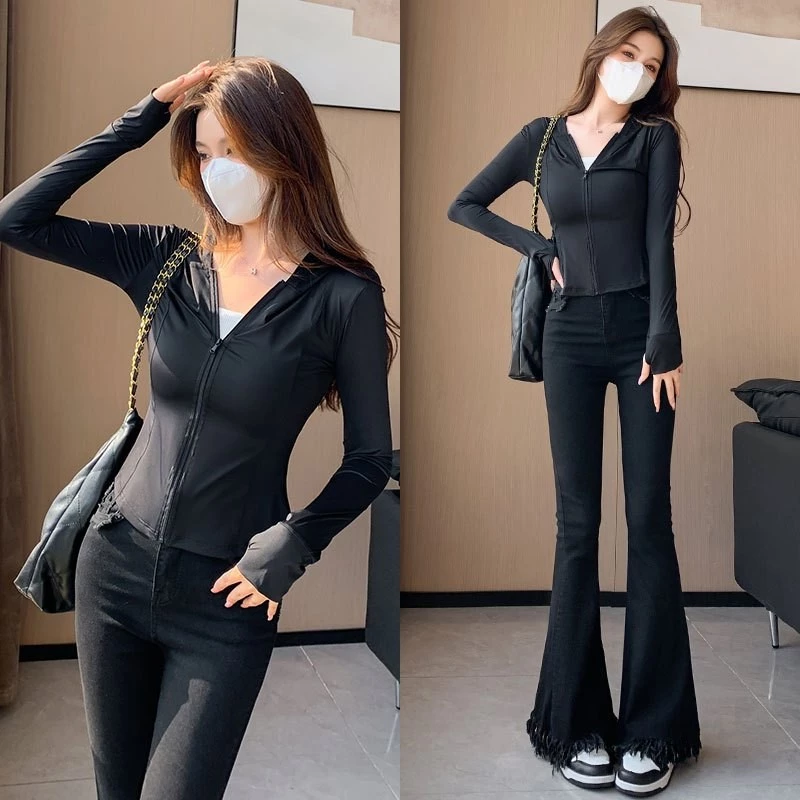 เสื้อกันแดด UV แขนยาว มีฮู้ด ระบายอากาศ เข้ารูป F1003 thumbnail 5