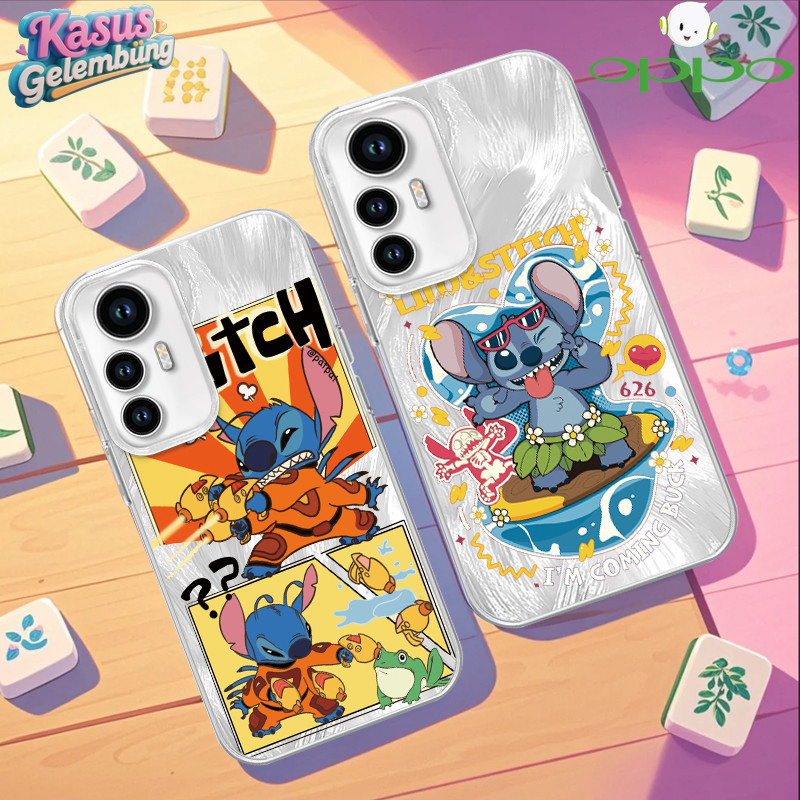 การ์ตูนดิสนีย์ "LiloและStitch" Medium Stitch CaseสําหรับOppo A3X A60 A79 A78 A58 A57 A31 A16K A92 A5