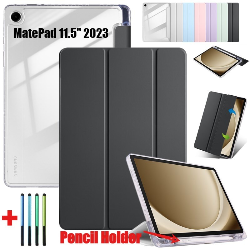 สําหรับHUAWEI MatePad 11.5 นิ้ว 2023 BTK-AL09 BTK-W09 แท็บเล็ตกันกระแทกClearขาตั้งดินสอฝาครอบ