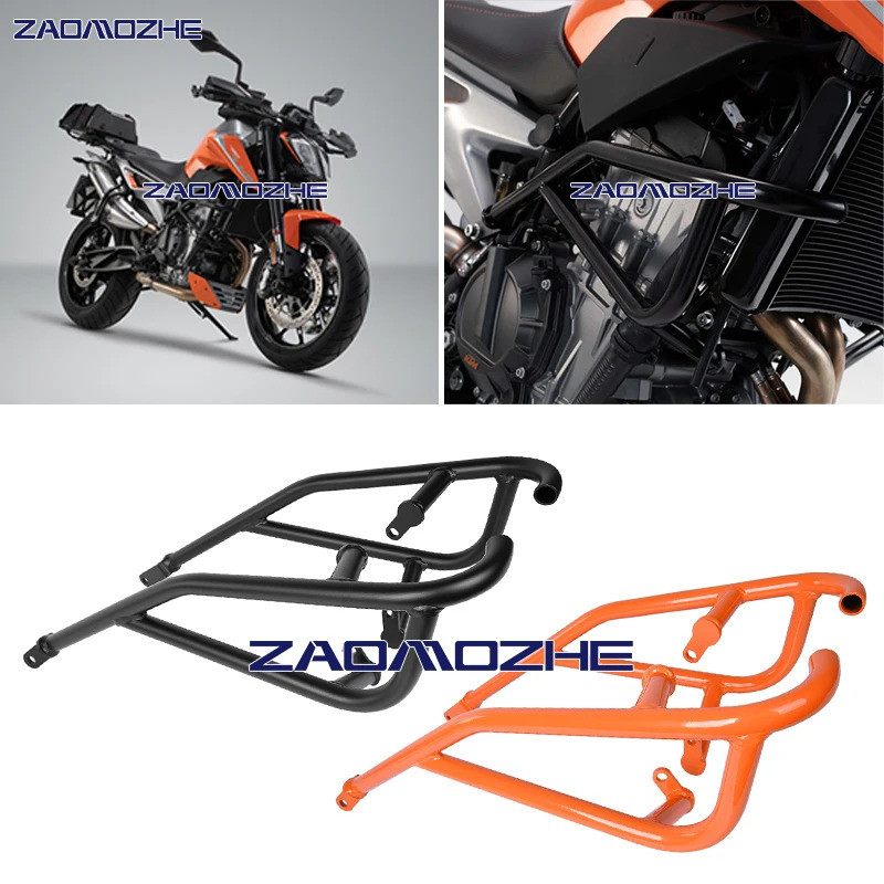 สีส้มและสีดํารถจักรยานยนต์กันชนบาร์ป้องกันสําหรับ Duke 790, สําหรับ KTM 790 Duke 2018 2019 Duke790 7