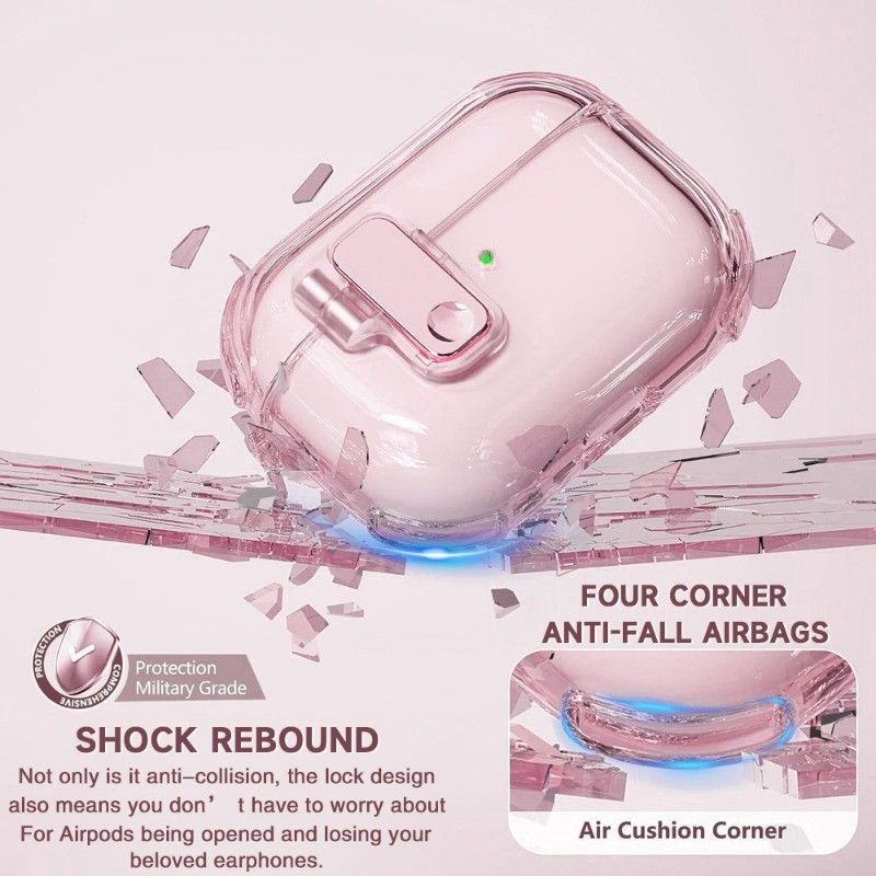 【ส่งจากไทย】Clear เคส Case For Apple Airpods 4/4ANC/Pro/Pro Case Airpods 2/3/2/1 gen TPU เคสหูฟังแบบใส +พวงกุญแจ