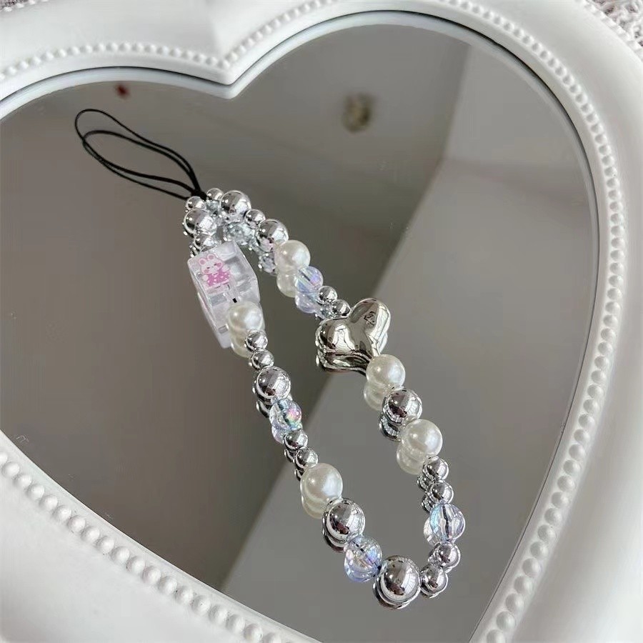 สายคล้องโทรศัพท์มือถือ สายคล้องมือลูกปัดกระต่าย ลูกปัดดอกไม้ ประดับลูกปัดคริสตัล หลากสี แบบพกพา ใช้ได้กับสี iPhone - รูปที่ 2
