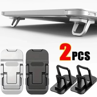 2pcs/Set Laptop Stand for Computer Keyboard Stand Riser Aluminum Mini Portable Notebook