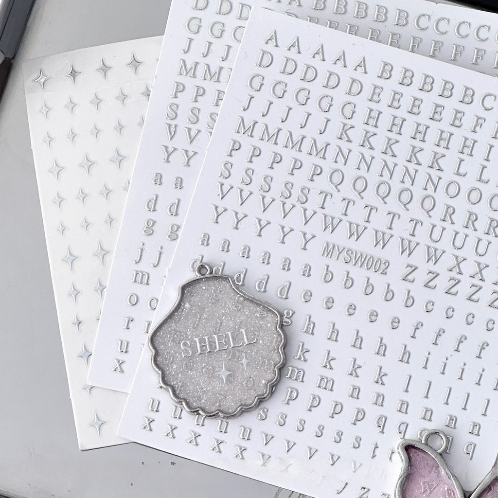 3 ชิ้นโลหะตัวอักษรสติกเกอร์เงิน/ทองตัวอักษร Self-Adhesive สติกเกอร์ Art Decals คู่มือ Deco สติกเกอร์ - รูปที่ 6