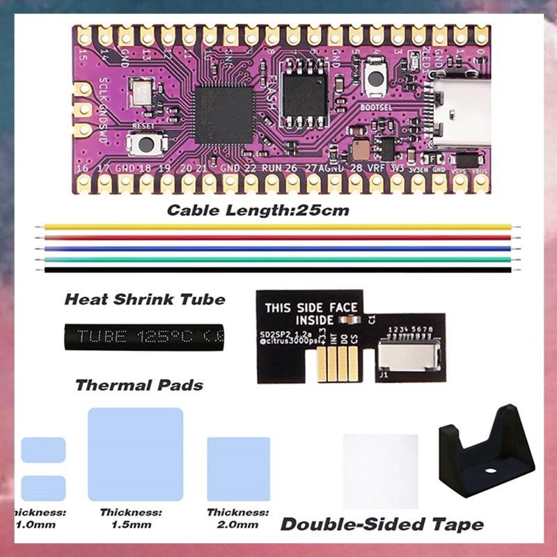 สําหรับ Raspberry Picoboot Board Kit + SD2SP2 RP2040 Dual-Core 264KB +16MB แฟลช Memory Development B