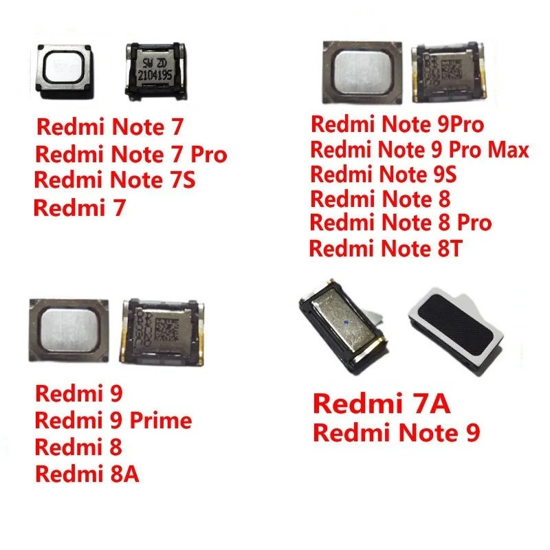 ในตัวหูฟังหูฟังหูฟังด้านบนหูลําโพงสําหรับ XiaoMi Redmi หมายเหตุ 9 9S 8T 8 7 Pro Max 7S 8A 7A Prime