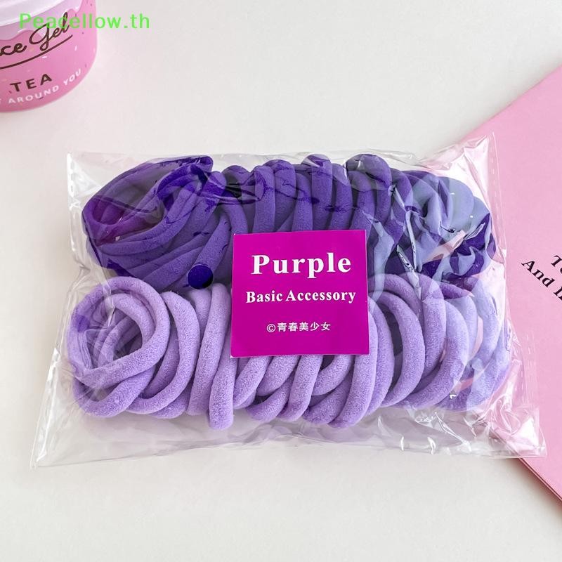 ความสงบ ผ้าขนหนูแหวนไม่เจ็บผูกผมยางรัดผมแหวนผมยืดหยุ่นสูงเชือกเด็กผู้หญิงเชือกผมเด็กไทย - รูปที่ 3