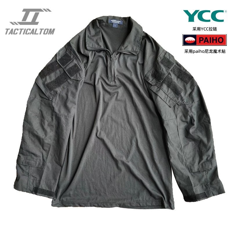 [พร้อมส่ง] Tactical Tom Pure Black Gen3ชุดกบ G3เสื้อหนังกบ BK สีดำชุดต่อสู้กลางคืนชุดยุทธวิธีเสื้อยื