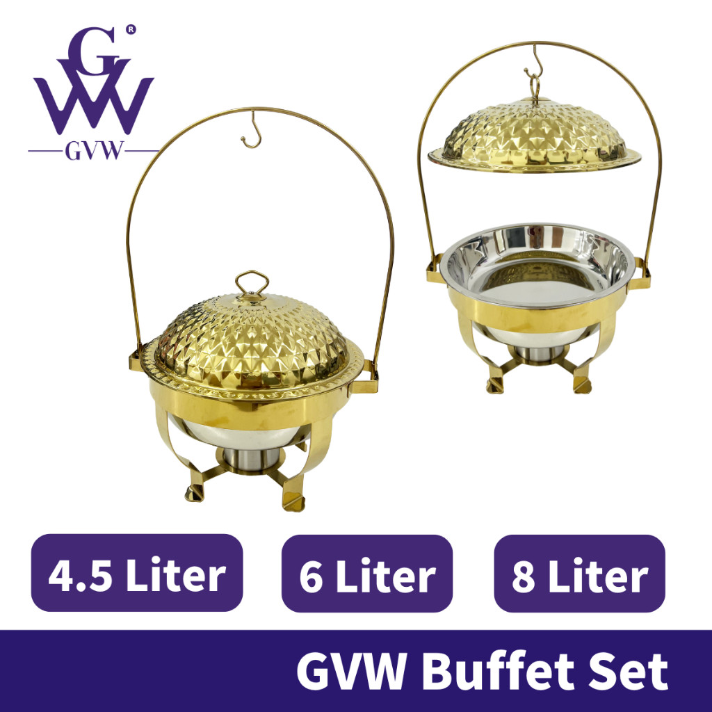 GVW Hanged Chafer แขวนถาด Bekas Makan ถาด Bertutup Buffet Set Buffet Warmer Buffet Stand
