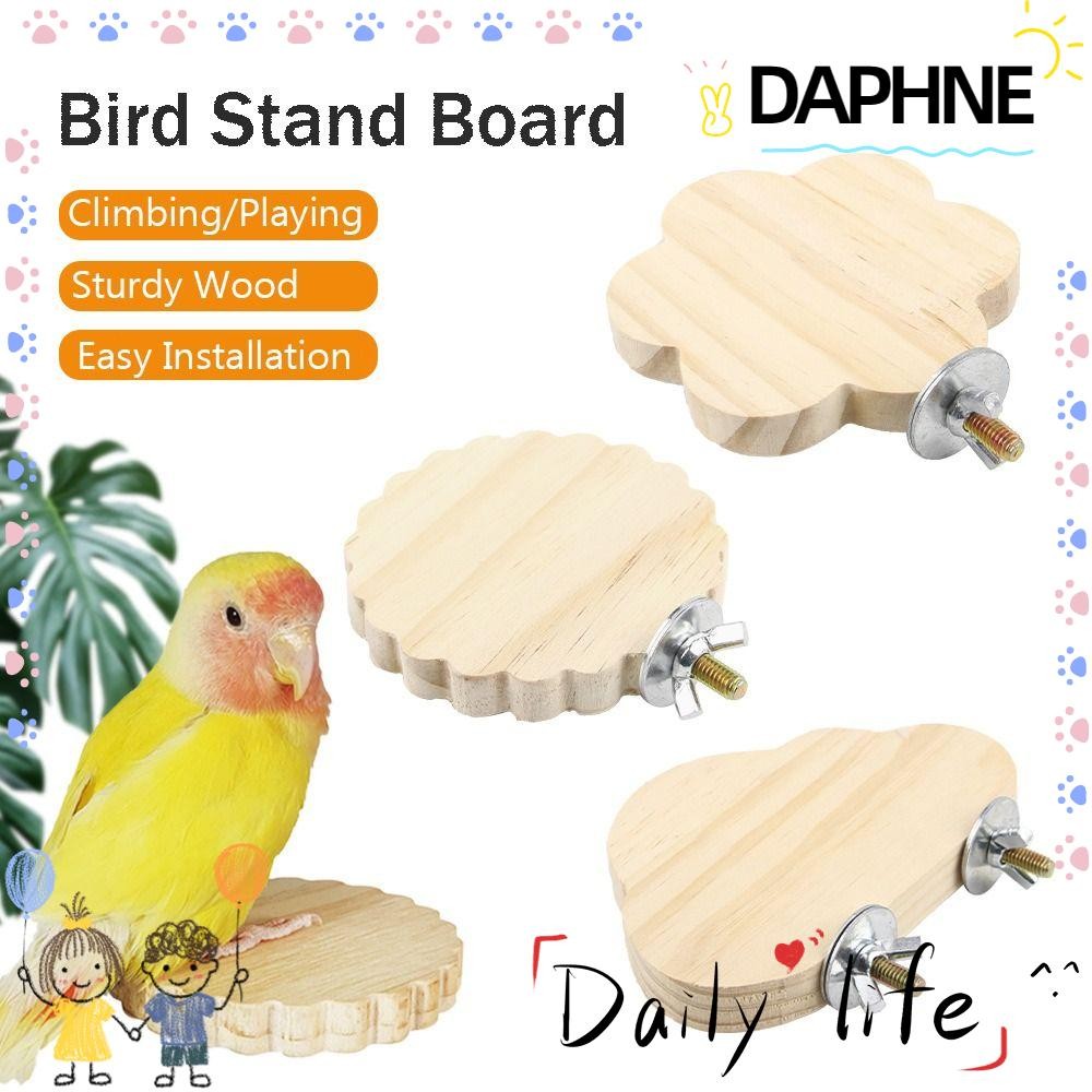 DAPHNE ขาตั้งนกแก้ว, บรรเทาความเบื่อหน่าย Interactive Play Bird Perch Stand Bracket, ติดตั้งง่ายที่ถอดออกได้ Bird Bird Jumping Budgie