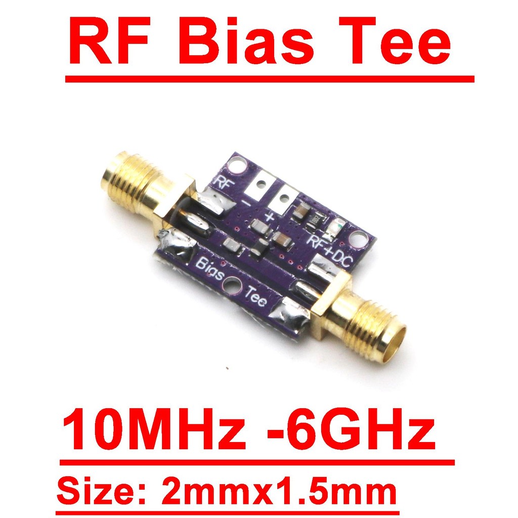 10MHz -6GHz Bias Tee RF Biaser BiasTee DC blocker Coaxial feed สําหรับ HAM วิทยุ RTL SDR LNA เสียงต่ําเครื่องขยายเสียง