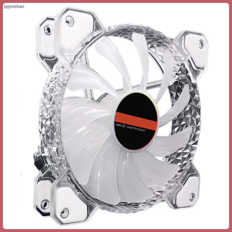 ⚡ 1pcs RGBพัดลมคอมพิวเตอร์ABSทนทานพัดลมเคสระบายความร้อนต่ำเสียงพัดลมRGBพลาสติกพัดลมคอมพิวเตอร์