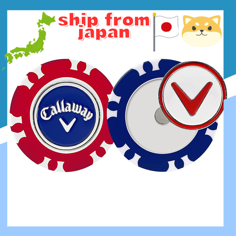 Callaway Golf Marker Magnetic Casino Chip Marker Set of 2 Red Blue