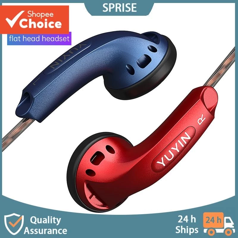 Sprise Y100 หูฟังชนิดใส่ในหูเบสพร้อมไมโครโฟนเสียงรบกวน Cancelling HiFi ชุดหูฟังสเตอริโอกีฬา Earfon หูฟัง Universal 3.5 มม.